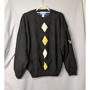 Vintage Serious Golf Argyle Wool Diamond Waterproof Liner Men's XL Sweater(669)